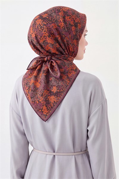 Soft Eşarp Autumn Bloom Koyu Turuncu