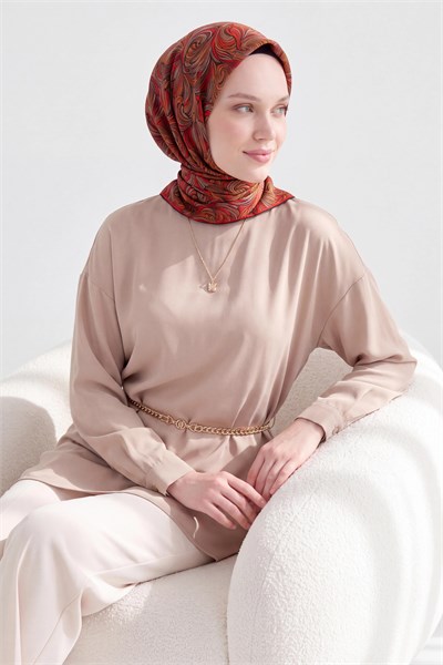 Soft Eşarp Vintage Flow Turuncu