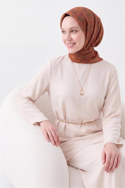 Soft Eşarp Vintage Flow Taba