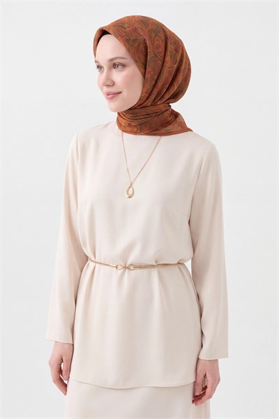 Soft Eşarp Vintage Flow Taba