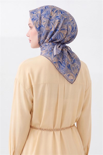 Soft Eşarp Vintage Flow Gece Mavisi