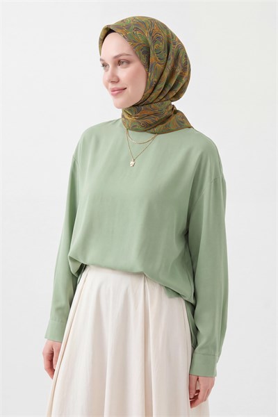 Soft Eşarp Vintage Flow Yeşil