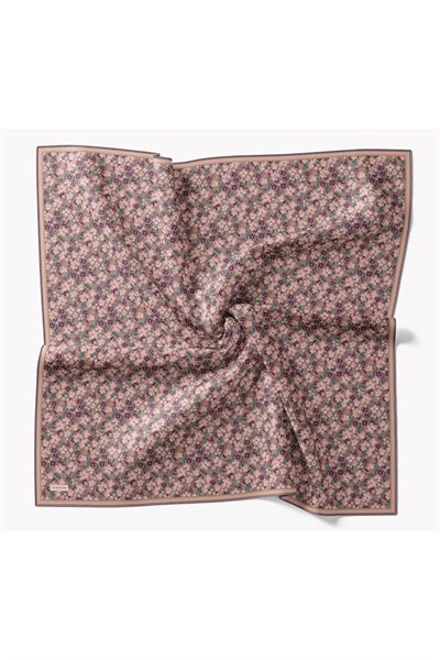 Soft Eşarp Mini Floral Gri