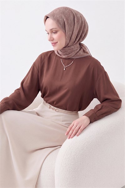 Soft Eşarp Petra Sütlü Kahve
