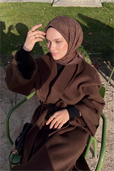 Soft Eşarp Petra Yeşil Kahve