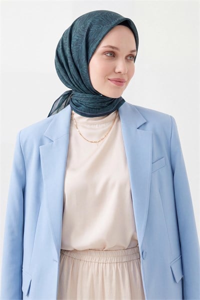 Soft Eşarp Petra Koyu Turkuaz