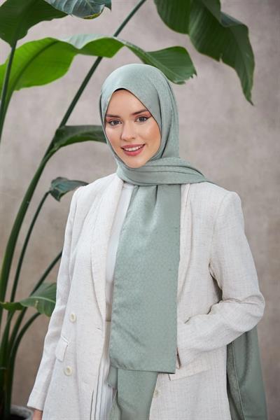 Alesa Desen İpeksi Jakar Şal Deniz Yeşili 9003-25