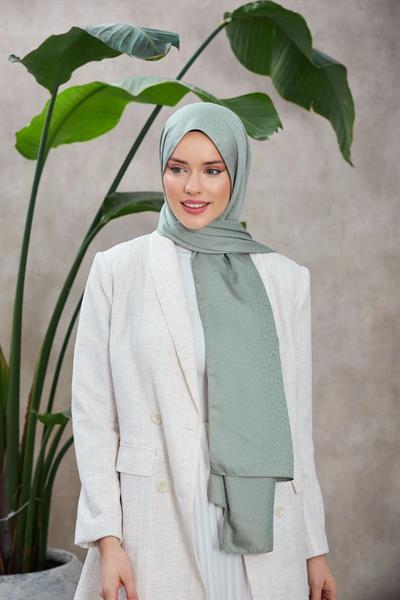 Alesa Desen İpeksi Jakar Şal Deniz Yeşili 9003-25