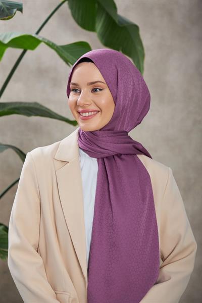 Alesa Desen İpeksi Jakar Şal Menekşe 9003-21