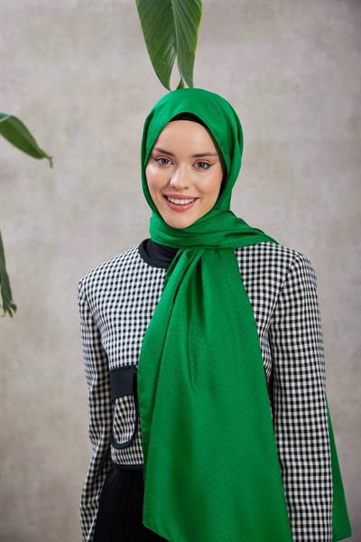 Alesa Desen İpeksi Jakar Şal Yeşil 9003-04