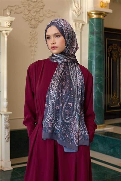 Antrasit Hint Vual Şal -  5009-09