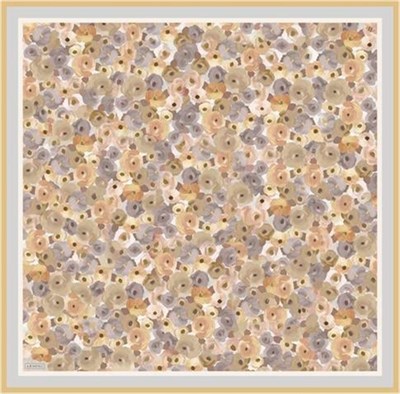Armine Çiçek Desenli Saf İpek Twill Eşarp 9300D 37