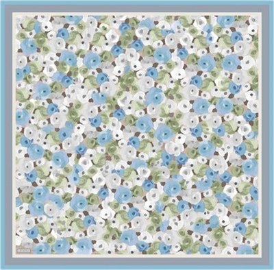 Armine Çiçek Desenli Saf İpek Twill Eşarp 9300D 83