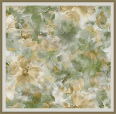Armine Çiçek Desenli Saf İpek Twill Eşarp 9310D 02