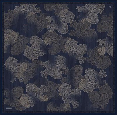 Armine Klasik Desenli Saf İpek Twill Eşarp 9428D 05