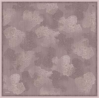 Armine Klasik Desenli Saf İpek Twill Eşarp 9428D 37