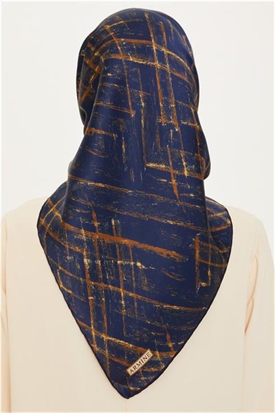 Armine Klasik Desenli Sura Saf İpek Eşarp 9258D 03