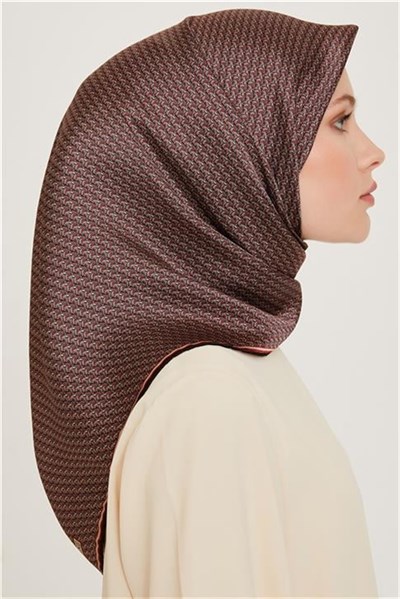 Armine Klasik Desenli Sura Saf İpek Eşarp 9250D 81