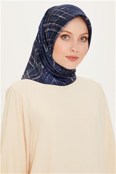 Armine Klasik Desenli Sura Saf İpek Eşarp 9258D 06