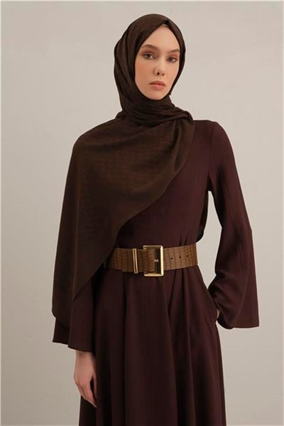 Armine Link Desen Bambu Cotton Şal 10