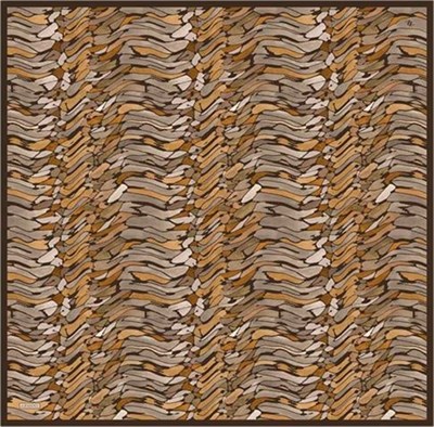 Armine Soyut Desenli Saf İpek Twill Eşarp 9335D 81