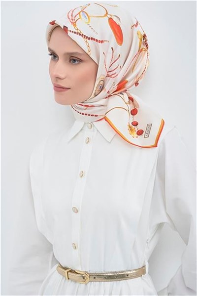 Armine Yeni Sezon 2026 Saf İpek Twill Eşarp 9527D 09