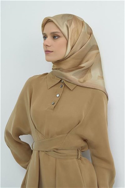Armine Yeni Sezon 2026 Saf İpek Twill Eşarp 9519D 85
