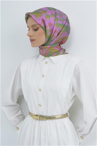 Armine Yeni Sezon 2026 Saf İpek Twill Eşarp 9507D 54