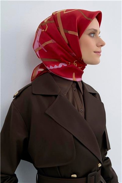 Armine Yeni Sezon 2026 Saf İpek Twill Eşarp 9517D 54