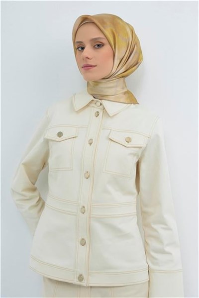 Armine Yeni Sezon 2026 Saf İpek Twill Eşarp 9501D 34