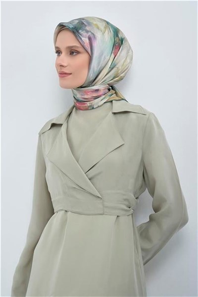 Armine Yeni Sezon 2026 Saf İpek Twill Eşarp 9515D 02
