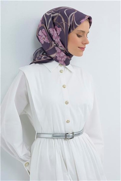 Armine Yeni Sezon 2026 Saf İpek Twill Eşarp 9512D 07