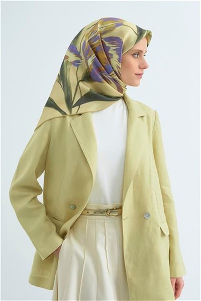 Armine Yeni Sezon 2026 Saf İpek Twill Eşarp 9506D 01