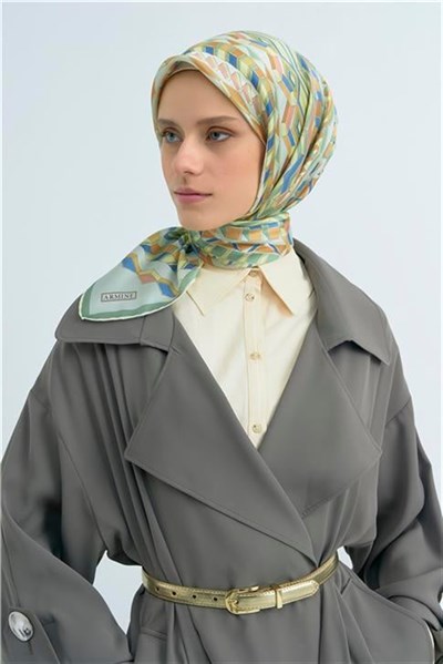 Armine Yeni Sezon 2026 Saf İpek Twill Eşarp 9542D 50