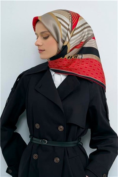 Armine Yeni Sezon 2026 Saf İpek Twill Eşarp 9521D 05