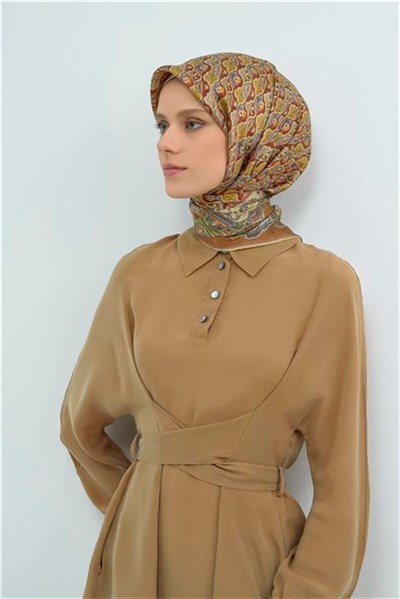 Armine Yeni Sezon 2026 Saf İpek Twill Eşarp 9518D 52