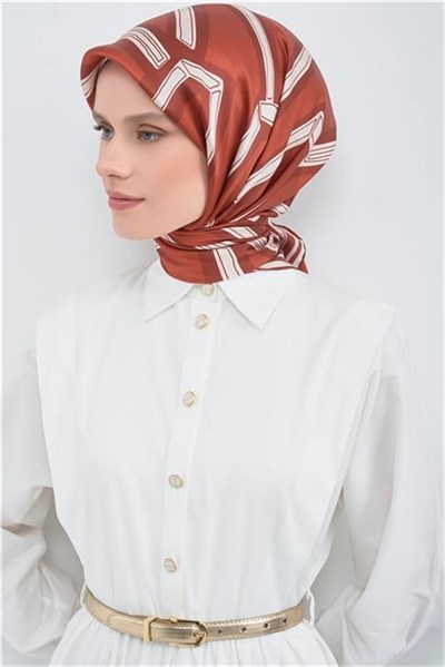 Armine Yeni Sezon 2026 Saf İpek Twill Eşarp 9547D 04