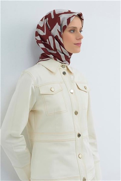 Armine Yeni Sezon 2026 Saf İpek Twill Eşarp 9554D 51