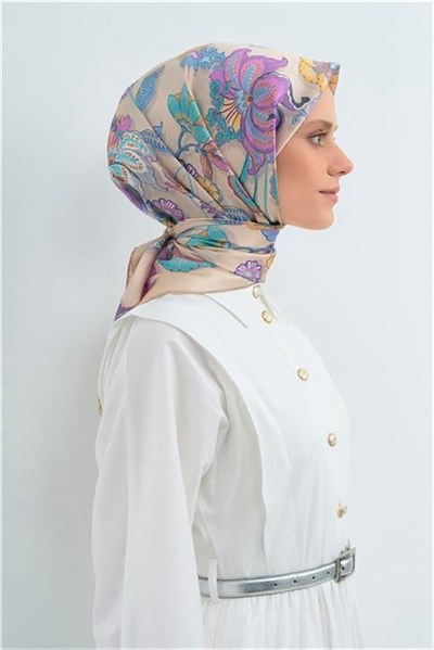 Armine Yeni Sezon 2026 Saf İpek Twill Eşarp 9523D 35