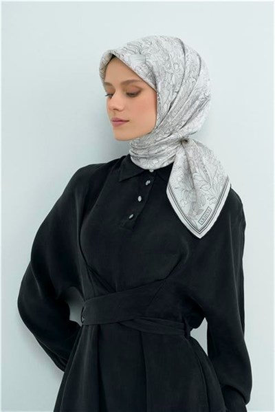 Armine Yeni Sezon 2026 Saf İpek Twill Eşarp 9508D 01