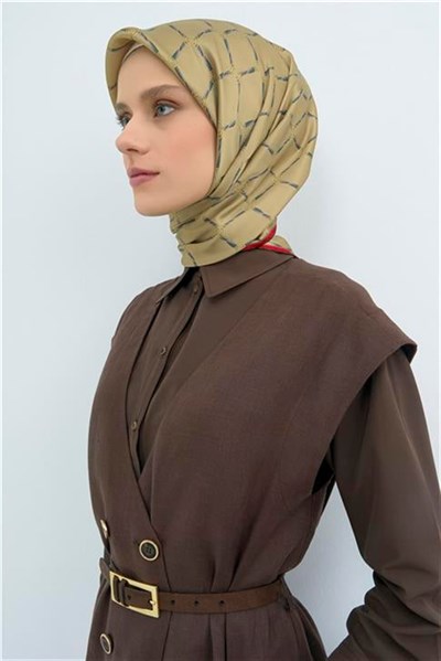 Armine Yeni Sezon 2026 Saf İpek Twill Eşarp 9538D 82