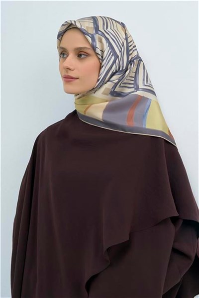 Armine Yeni Sezon 2026 Saf İpek Twill Eşarp 9534D 04