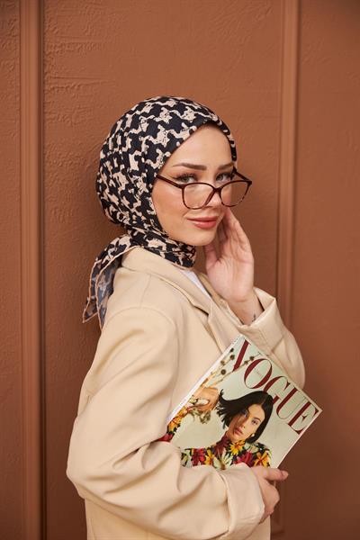 Aura Kazayağı Soft Eşarp Siyah Pembe 1155-12