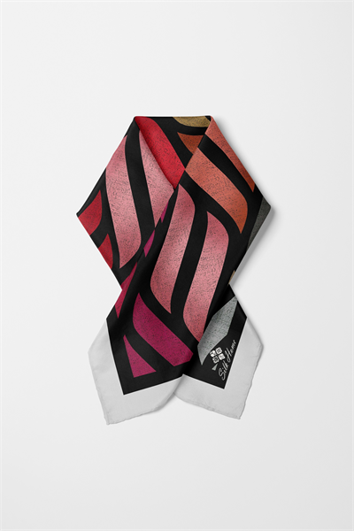 Bandana Dalga Form Desen Siyah