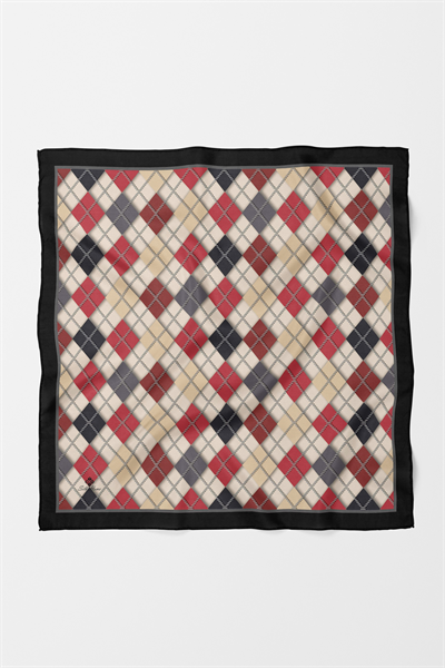 Bandana Ekose Desen Kırmızı
