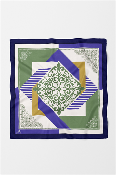 Bandana Ethnic Motif Desen Yeşil