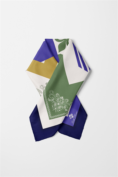 Bandana Ethnic Motif Desen Yeşil