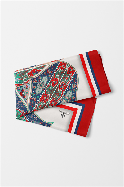 Bandana Etnik Desen Kırmızı
