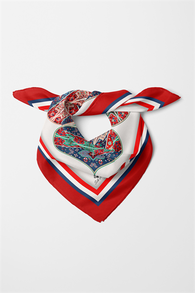 Bandana Etnik Desen Kırmızı
