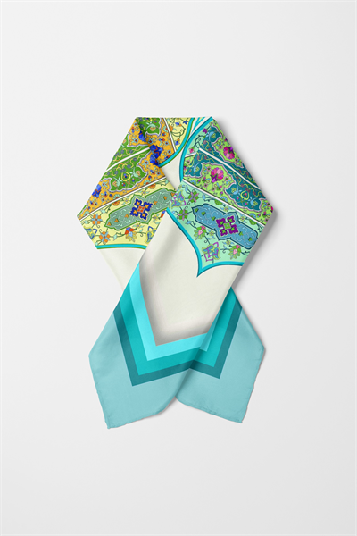 Bandana Etnik Desen Mavi